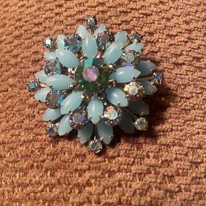 2 inch Brooch  light pale blue